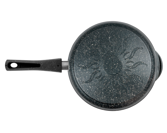 Сковорода 280/55мм Гранит пласт/руч. с кр. (п/у), с2811аг
