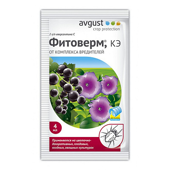 Средство для уничтожения насекомых-вредителей 4мл Фитоверм Август