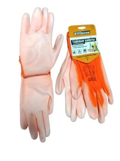 PSV057P Перчатки «Для садовых работ, сверхчувствительные», полиэстер, полиуретановое покрытие, оранж