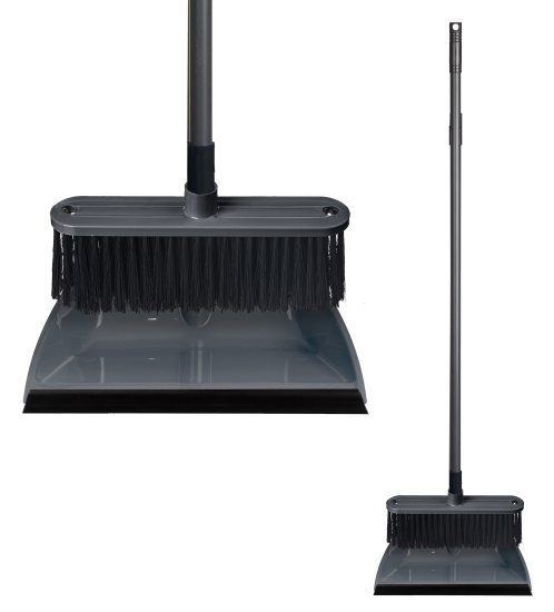 Комплект "Ленивка" щетка для пола "Etna" Мега с совком с кромкой (серый) 223207735/01 