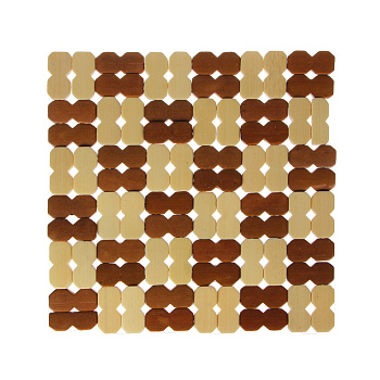 Подставка под горячее бамбук "Клетка" 20x20см 888-028