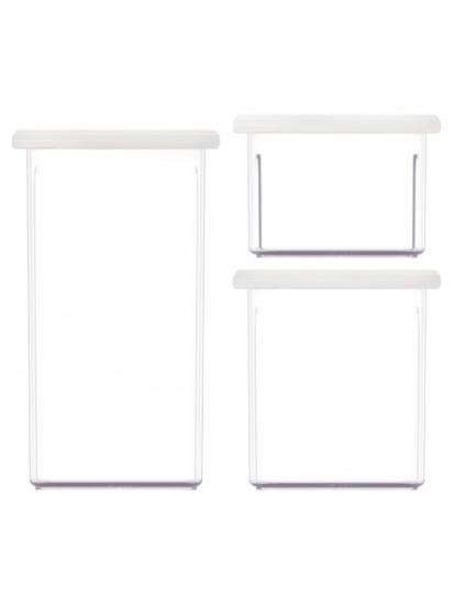 Набор банок для хранения сыпучих продуктов "Эстетика" прямоугольные (бело-бежевый) М8749 Набор банок для хранения сыпучих продуктов "Эстетика" прямоугольные (бело-бежевый) М8749