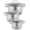 Набор кастрюль нержавеющая сталь, капс. дно 6 предм. НМ 5104