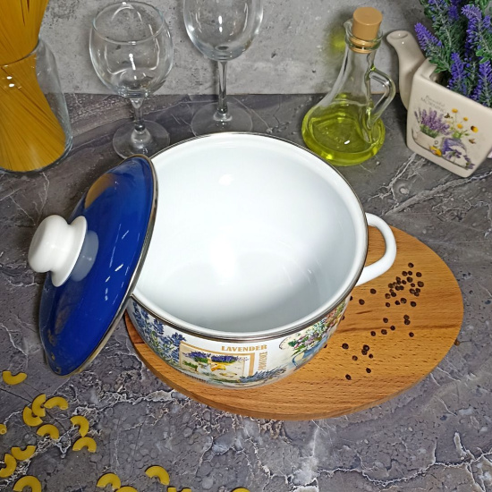 Кастрюля сф. 4л. белосн. Горная лаванда 6RC201M 