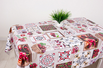 Клеенка 140см "Mirror" Спелая черешня GX-277A