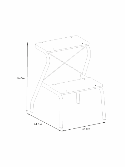 Табурет-стремянка "Конек" (Коричневый) Табурет-стремянка "Конек" (Коричневый)