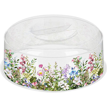 Крышка для СВЧ "Bergamo" D250 с декором "Цветущий луг" (бесцветный) 223112001/00