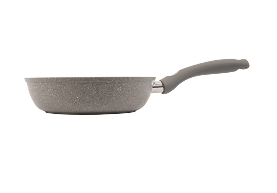 Сковорода 220/60 мм с ручкой,антипригарное покрытие (светлый мрамор) смс227а