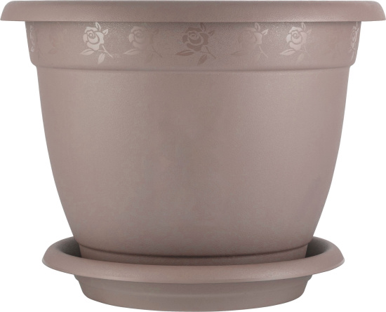 Горшок для цветов InGreen Aphrodite D 430 mm, 25,8л с подставкой №8, французский платан IG420811105 Горшок для цветов InGreen Aphrodite D 430 mm, 25,8л с подставкой №8, французский платан IG420811105