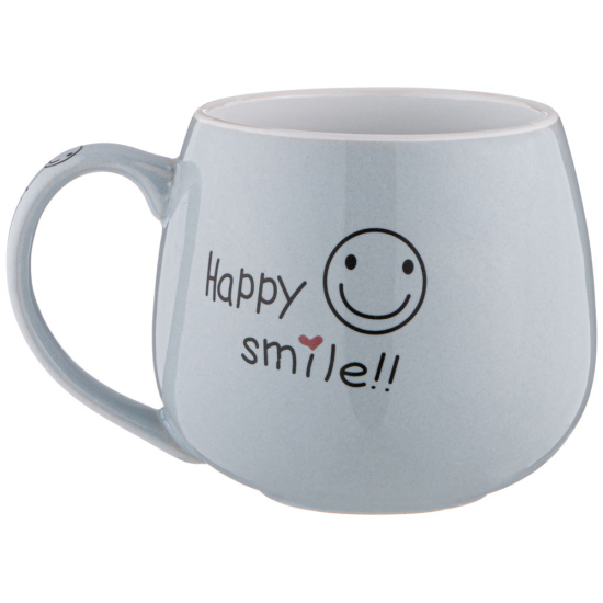 КРУЖКА КОЛЛЕКЦИЯ "ВЕСЕЛЫЙ СМАЙЛИК" 300 МЛ 9*8,2 СМ (КОР=48 ШТ.) (155-141)