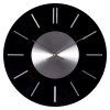 Часы настенные из стекла, d=33см, чёрный+серебро, открытая стрелка, "Пластинка" Рубин 3300-002 ,,