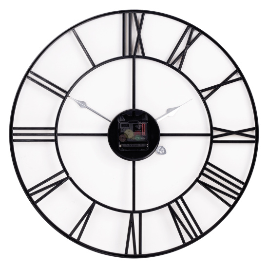 Часы настенные круг 45,5см, открытая стрелка, корпус черный "Классика" "Рубин" 4848-004,,