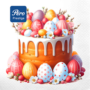 Салфетки Pero Prestige 33*33 "Пасхальное угощение" 3сл 20л 3750
