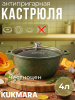 Кастрюля 4л со стеклянной крышкой , АП линия "Тренд" (Малахит) к41tsml