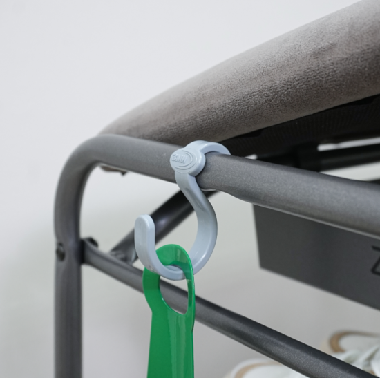 Подставка для обуви "Гранада 23В_НБК" с сиденьем и ящиком нубук (Графит) 