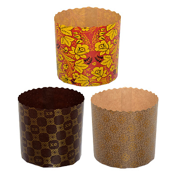 Набор бумажных форм д/выпечки куличей (11350)