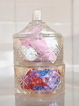 Ваза двухярусная для меда/икры h-11см, d-7см AMELIA FH-8