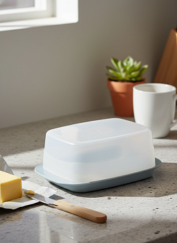 Масленка "Медея" для масла и сыра светло-голубая С63СГЛ