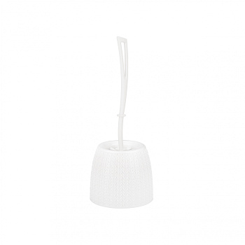 Ерш "Вязаное плетение" с подставкой белый М6895