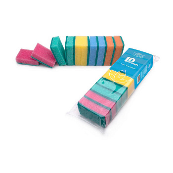 Губка бытовая с чистящим слоем 10шт "Супер" ГХ003