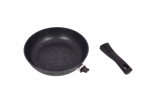 Сковорода 260/60мм со съемной ручкой,антипригарное покрытие(темный мрамор) смт263а