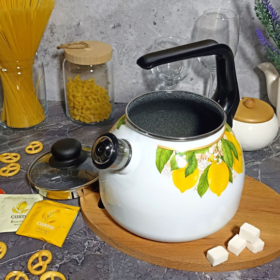Чайник для плиты 3,0л 1RС12 Limon белосн. со св.  