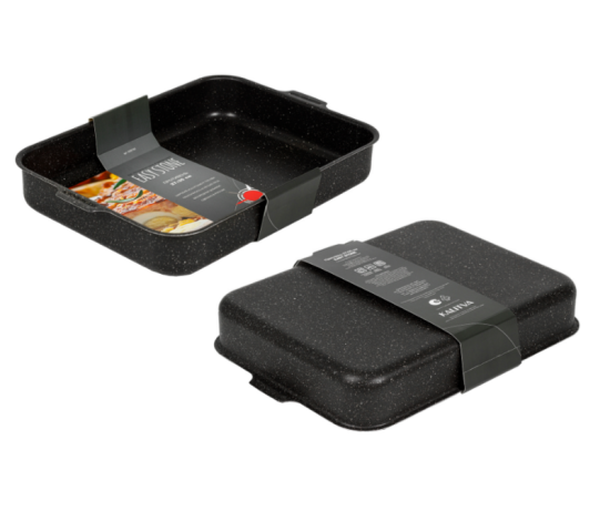 Противень 270х350 мм, 2 цельн. руч., б/кр, а/п. Easy Stone. Алюминий марки А5 6335152