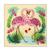 Доска разделочная+ подставка под горячее Фламинго 18*18см 48-14