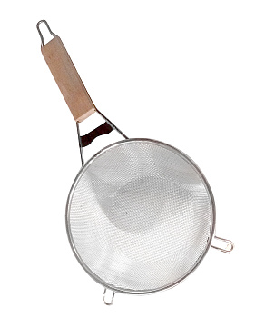 Сито металлическое с деревянной ручкой 18см 