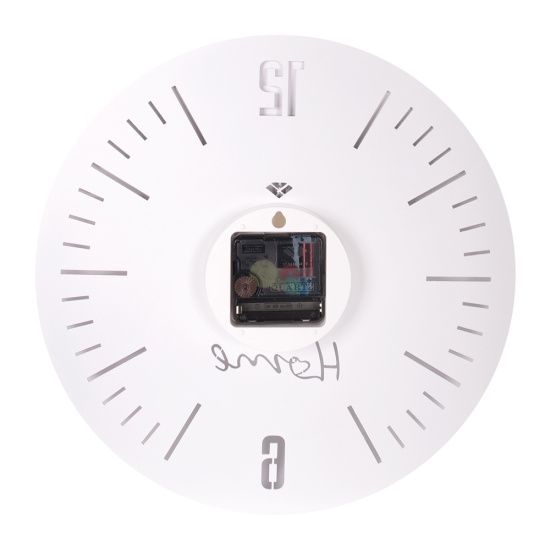 3003-001 Часы настенные из металла, d=30 см, открытая стрелка, белый "Классика" Рубин,,