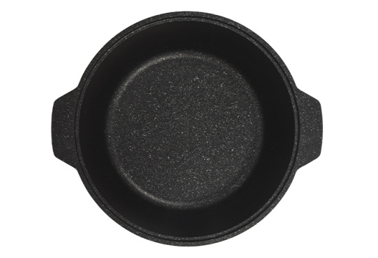 Кастрюля- жаровня 4,0л со стекл. крышкой АП (темный мрамор) жмт42а