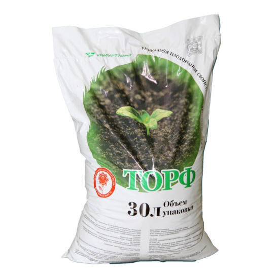 Торф 30л (цветн. уп)