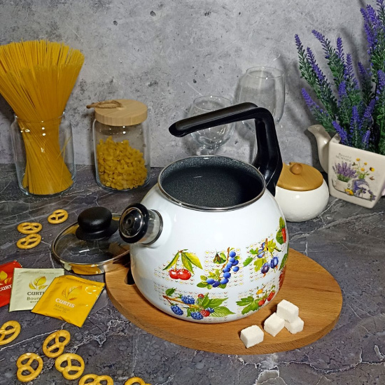 Чайник для плиты 3,0л 4с209я "Вкус лета" белосн. сф. со св.