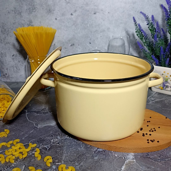 Кастрюля 7,0л 2с18с крем.