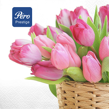 Салфетки Pero Prestige 33*33 Нежный цвет 3сл 20л 12 в тр. уп. 0506,,