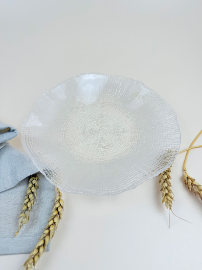 Блюдо 20 см прозрачное IVV (реплика) OLS-8297.1