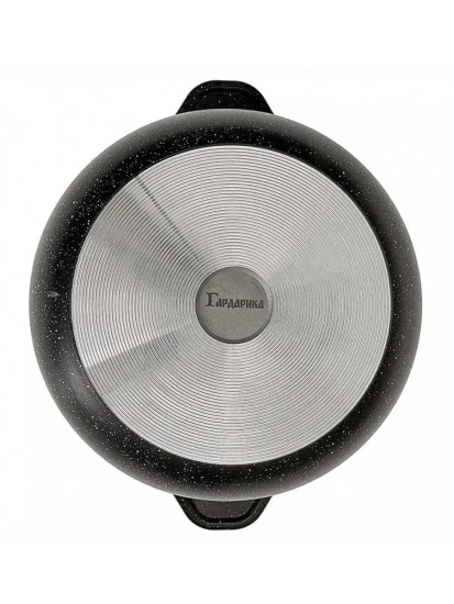 Кастрюля алюминиевая с антипригарным покрытием и стеклянной крышкой 4л серии "Орион" 1704-04-10