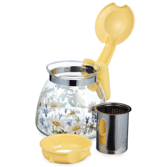 ЗАВАРОЧНЫЙ ЧАЙНИК AGNESS С ФИЛЬТРОМ "ВАСИЛЬКИ" 900 МЛ. (885-111)