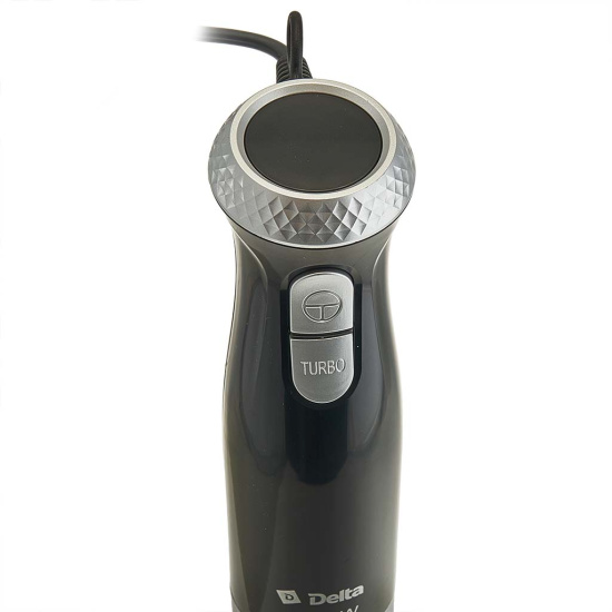 Блендер DELTA DL-7064B черный 1000 Вт, ТУРБО, стакан, венчик, измельчитель