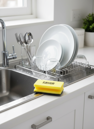 Губка хозяйственная 1шт "Fibra Forte" гх061 (уп.72шт)