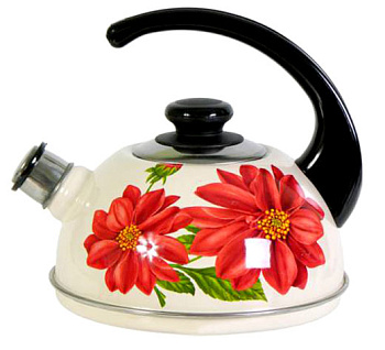 Чайник 3,5л Т04/35/04/09 со св. конс.ручка слон.кость "Лера" (декор-нерж.сталь) (4)