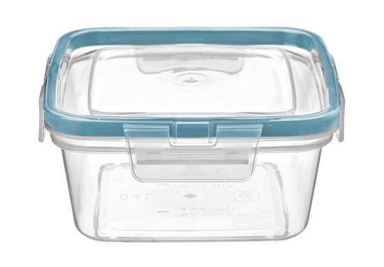 Контейнер для продуктов герметичный квадратный 0,4л с защелками (бесцветный) 221103218/02 Контейнер для продуктов герметичный квадратный 0,4л с защелками (бесцветный) 221103218/02