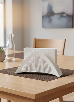 Салфетница "Люмици" белая С582БЕЛ