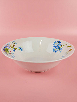 Салатник Eclipse "Букет незабудок" 600 мл, 17,5 см, 7" с7-5238# (эконом) фарфор 78281