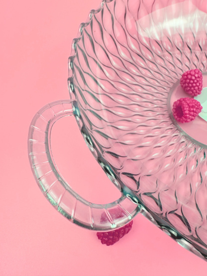 Фруктовница с ручками 22см (пластик) цвет микс OLS-033А-5