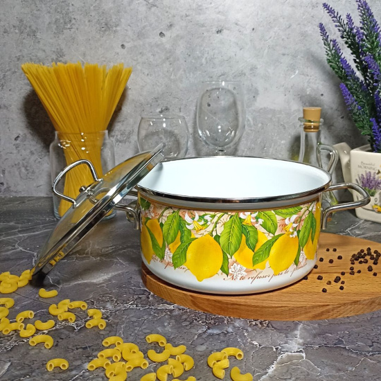 Кастрюля 3.0л цил. Limon 1SB205S белосн.