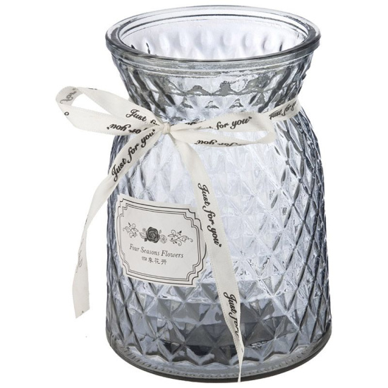 Ваза Romantica из цветного стекла с рельефным корпусом, размер: 16*11,5 см 107974