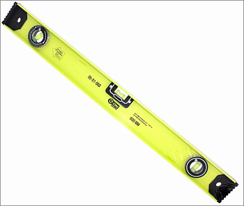 Уровень строительный алюминиевый "Рельс", 60см ON 05-01-060