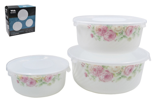 Набор салатников (3пр.) Lavenir "Розалия" 550/950/1350 мл,5,5/6,5/7,5" XMW-3T 7056 108515