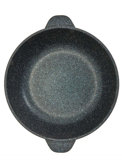 Жаровня с а/п и стеклянной крышкой,д. 28, линейка Гранит Серия "Мегалит 14" 1828-14-10